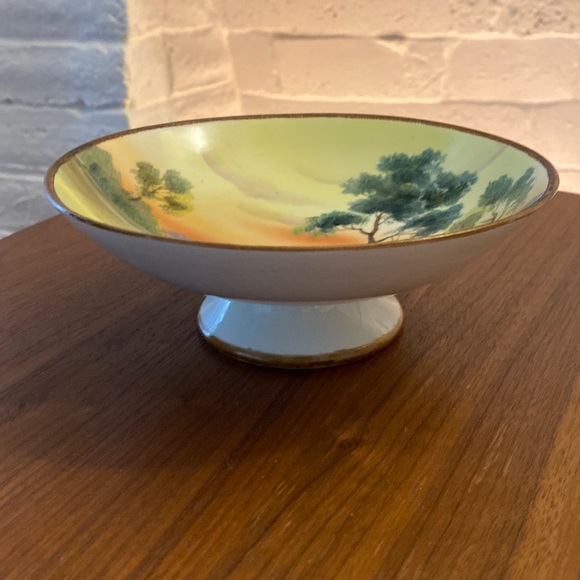 Antique Noritake Morimura Hand Painted Porcelain Serving Bowl - Picture 2 of 4